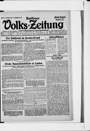 Berliner Volkszeitung vom 15.12.1922