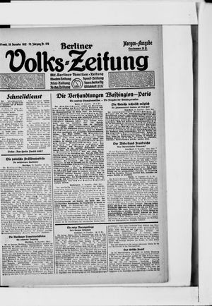 Berliner Volkszeitung vom 20.12.1922