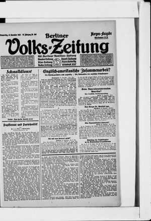 Berliner Volkszeitung on Dec 21, 1922