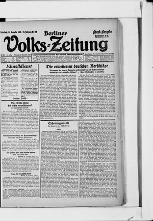 Berliner Volkszeitung vom 23.12.1922