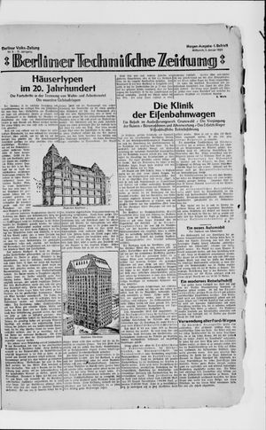Berliner Volkszeitung vom 03.01.1923