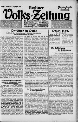 Berliner Volkszeitung vom 02.02.1923