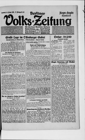 Berliner Volkszeitung vom 10.02.1923