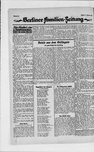 Berliner Volkszeitung vom 16.02.1923
