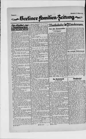 Berliner Volkszeitung vom 17.02.1923