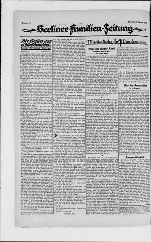 Berliner Volkszeitung vom 27.02.1923
