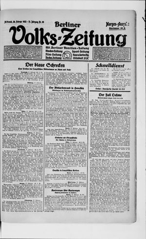 Berliner Volkszeitung on Feb 28, 1923