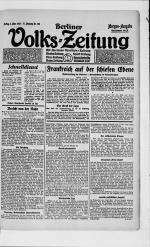 Berliner Volkszeitung on Mar 2, 1923