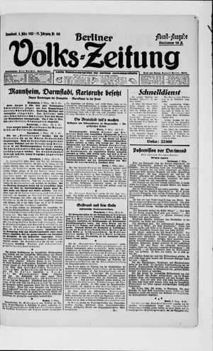 Berliner Volkszeitung vom 03.03.1923