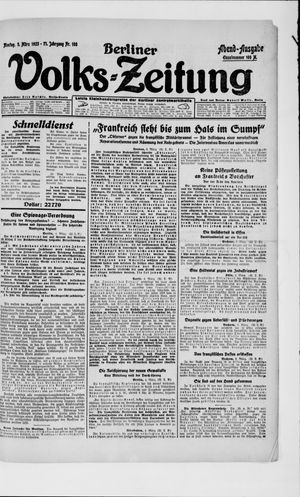 Berliner Volkszeitung on Mar 5, 1923