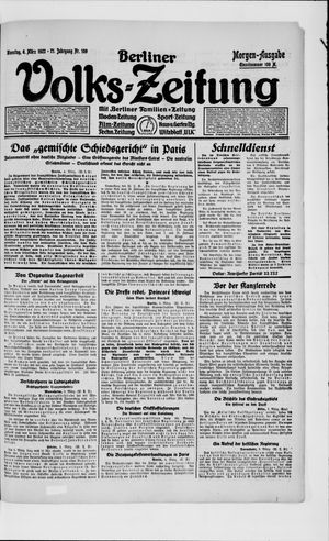 Berliner Volkszeitung vom 06.03.1923