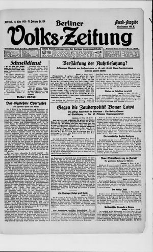 Berliner Volkszeitung vom 14.03.1923