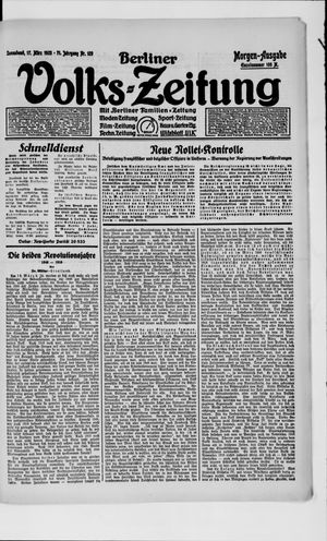 Berliner Volkszeitung vom 17.03.1923