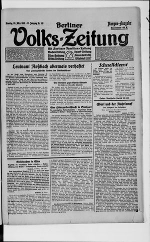 Berliner Volkszeitung on Mar 20, 1923