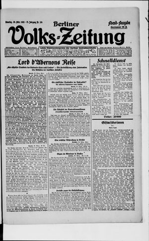 Berliner Volkszeitung vom 20.03.1923