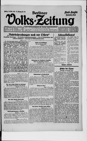 Berliner Volkszeitung on Mar 26, 1923