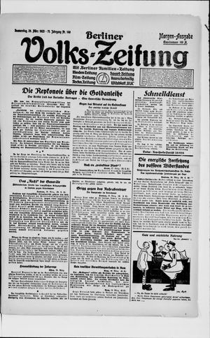 Berliner Volkszeitung vom 29.03.1923