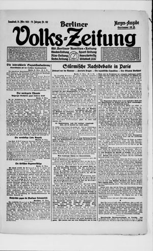 Berliner Volkszeitung on Mar 31, 1923