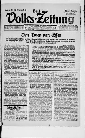 Berliner Volkszeitung on Apr 10, 1923