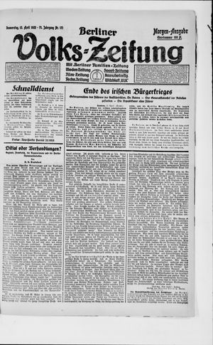 Berliner Volkszeitung vom 12.04.1923