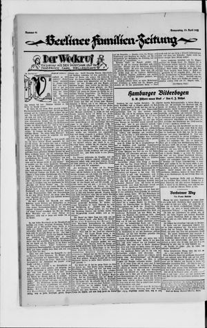 Berliner Volkszeitung vom 19.04.1923