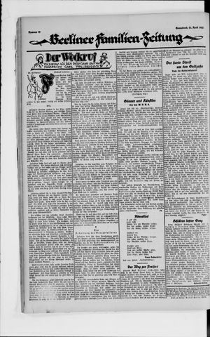 Berliner Volkszeitung on Apr 21, 1923