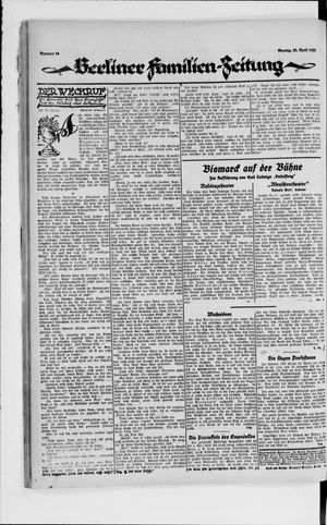 Berliner Volkszeitung vom 23.04.1923