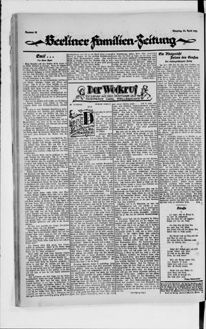 Berliner Volkszeitung vom 24.04.1923