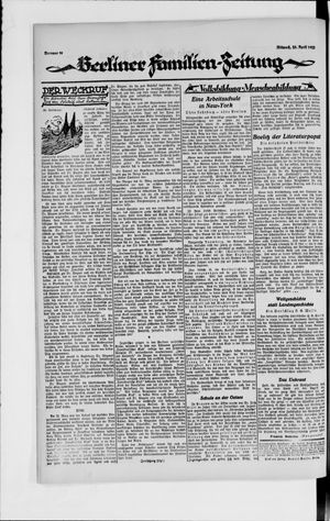 Berliner Volkszeitung on Apr 25, 1923