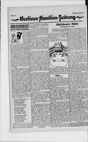 Berliner Volkszeitung vom 26.04.1923