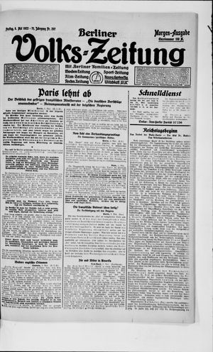 Berliner Volkszeitung on May 4, 1923