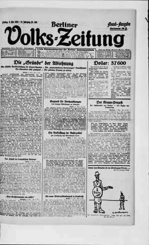 Berliner Volkszeitung on May 4, 1923