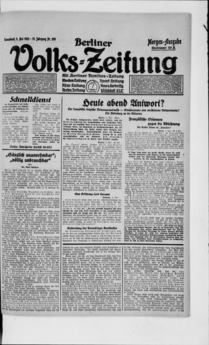 Berliner Volkszeitung vom 05.05.1923