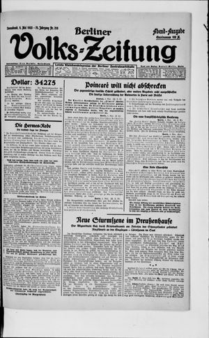 Berliner Volkszeitung vom 05.05.1923