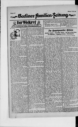 Berliner Volkszeitung vom 07.05.1923