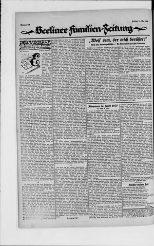Berliner Volkszeitung on May 11, 1923