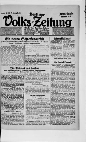 Berliner Volkszeitung on May 11, 1923
