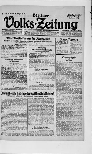 Berliner Volkszeitung vom 19.05.1923