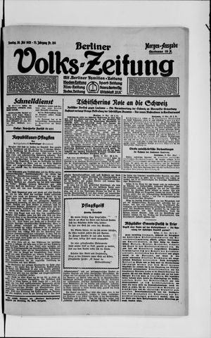 Berliner Volkszeitung vom 20.05.1923