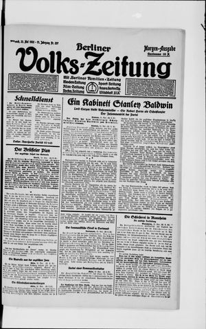 Berliner Volkszeitung on May 23, 1923