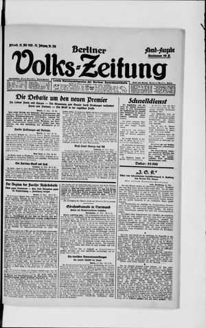 Berliner Volkszeitung vom 23.05.1923
