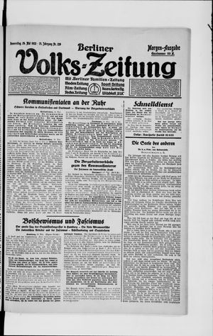 Berliner Volkszeitung vom 24.05.1923