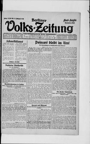 Berliner Volkszeitung on May 25, 1923