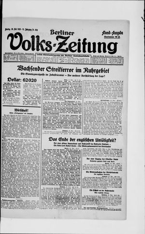 Berliner Volkszeitung vom 28.05.1923