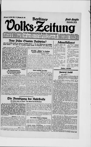 Berliner Volkszeitung on May 30, 1923