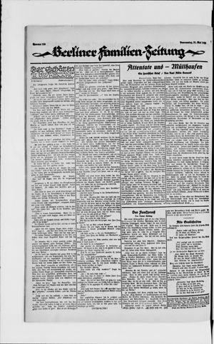Berliner Volkszeitung on May 31, 1923
