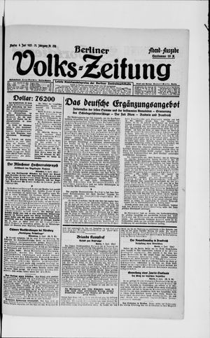 Berliner Volkszeitung vom 04.06.1923