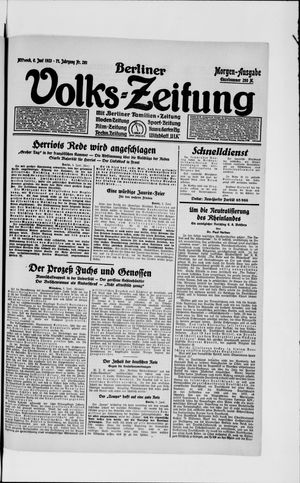 Berliner Volkszeitung on Jun 5, 1923