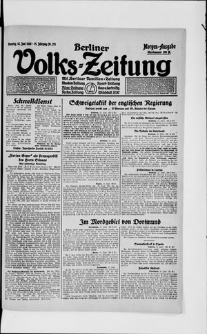 Berliner Volkszeitung on Jun 12, 1923