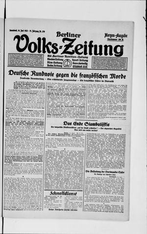 Berliner Volkszeitung vom 16.06.1923